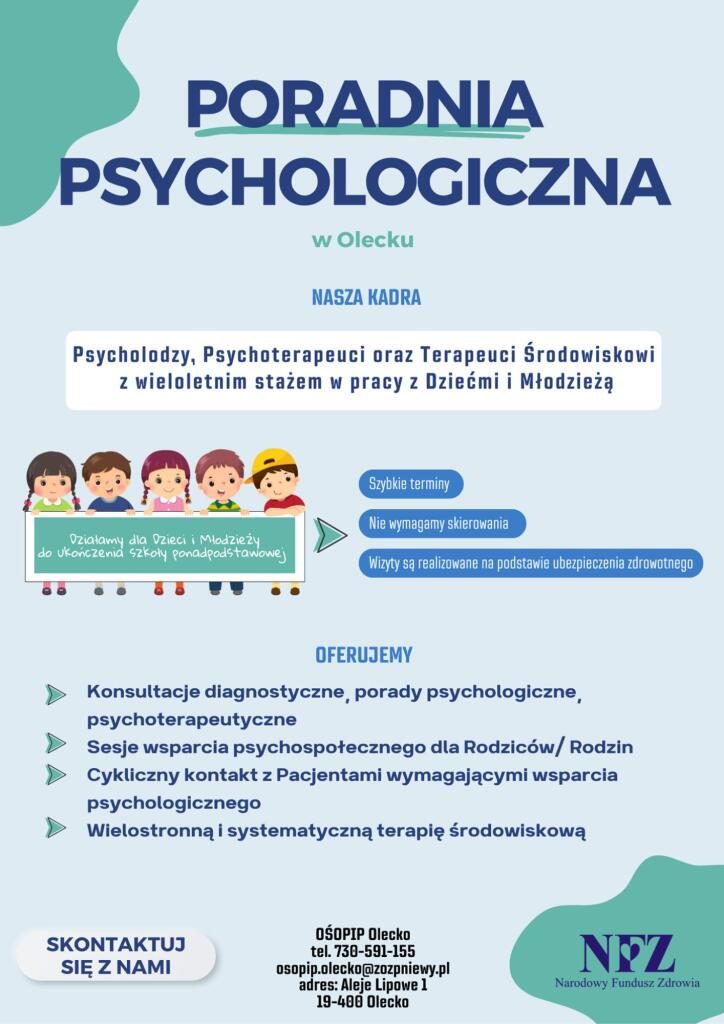 W Olecku działa ośrodek wsparcia psychologicznego dla młodych osób
