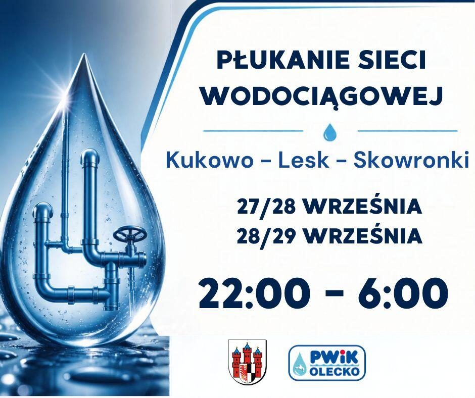 Nocne płukanie sieci na odcinku Kukowo–Lesk–Skowronki